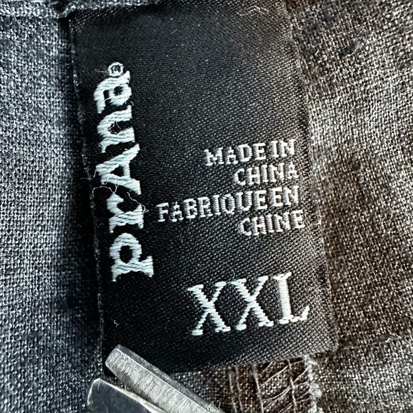 Prana Men’s Charcoal Gray Hemp Blend Lounge Pants XXL Relaxed Casual Wide Leg - Picture 3 of 9